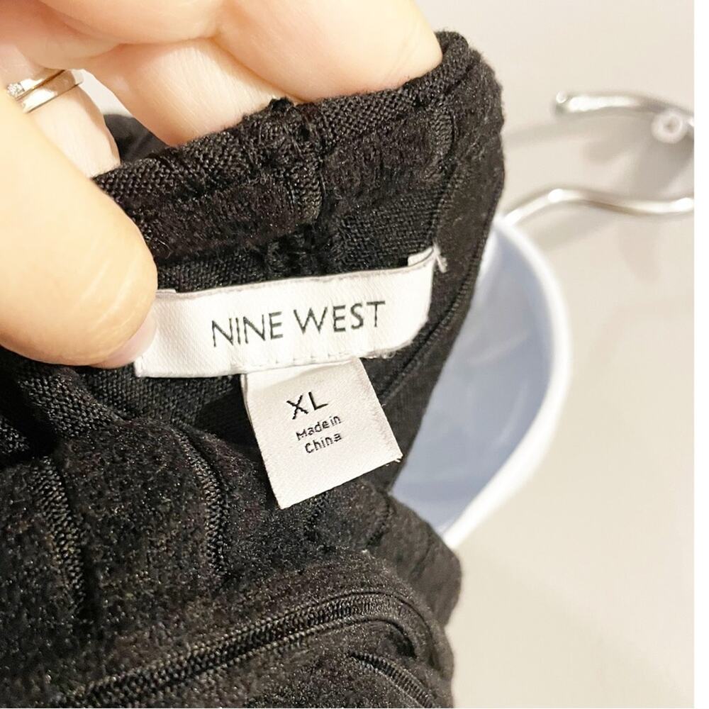 Nine West Black Pullover Oversized Sweater Sweatshirt Size XL - Picture 6 of 9
